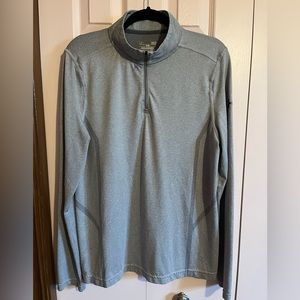 Under Armour Large Grey 3/4 Zip Up Long Sleeve Activewear or Golf Shirt. Vented